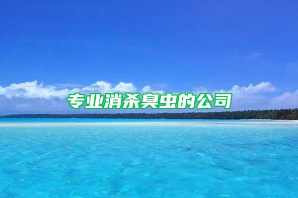 專業(yè)消殺臭蟲的公司