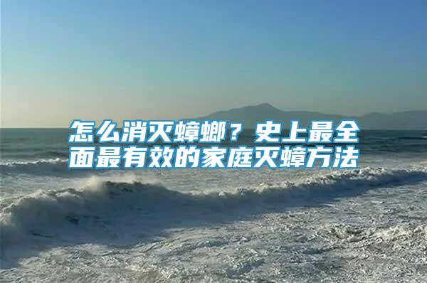 怎么消滅蟑螂？史上最全面最有效的家庭滅蟑方法