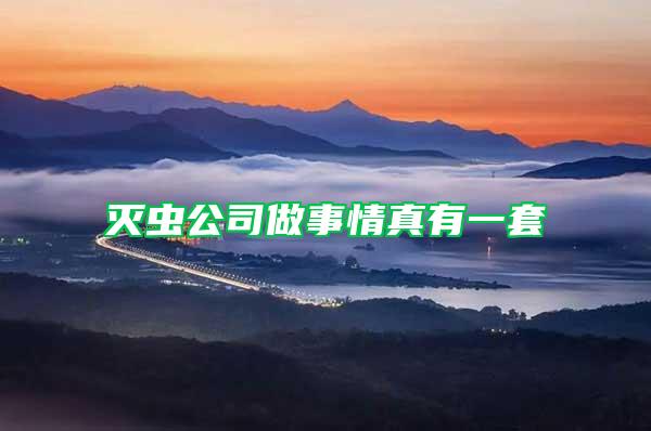 滅蟲公司做事情真有一套