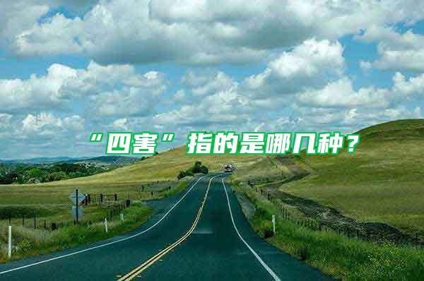 “四害”指的是哪幾種？