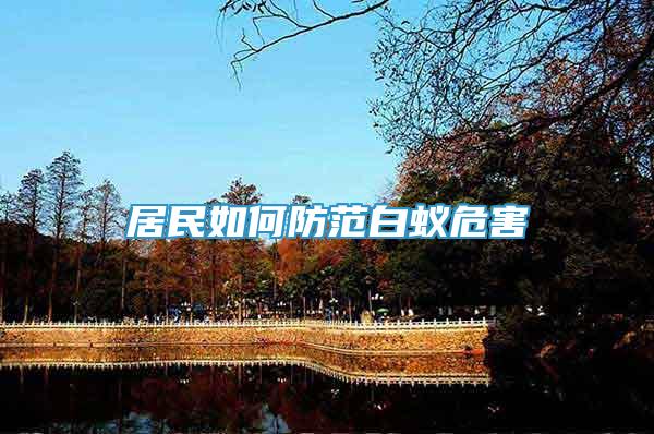 居民如何防范白蟻危害