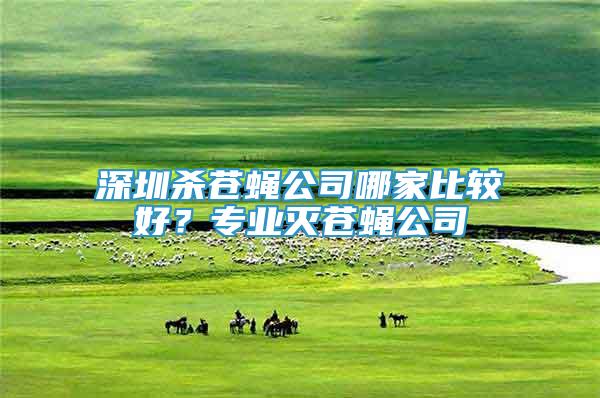深圳殺蒼蠅公司哪家比較好？專業(yè)滅蒼蠅公司