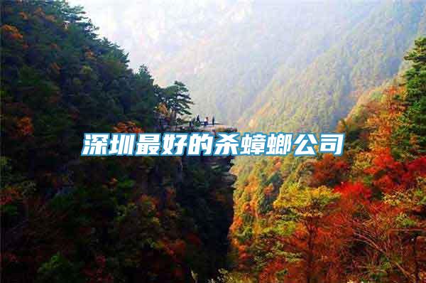 深圳最好的殺蟑螂公司