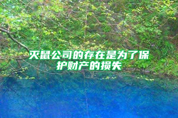 滅鼠公司的存在是為了保護財產(chǎn)的損失