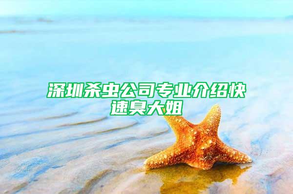 深圳殺蟲公司專業(yè)介紹快速臭大姐