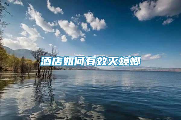 酒店如何有效滅蟑螂