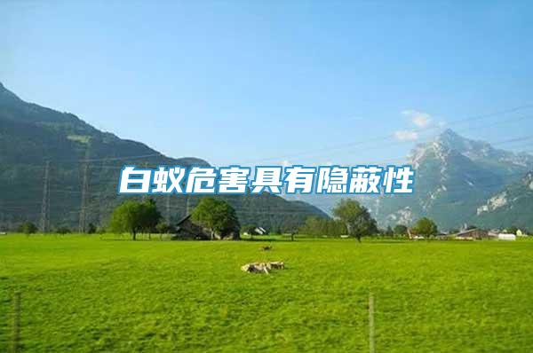 白蟻危害具有隱蔽性