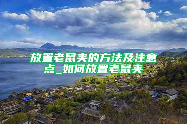 放置老鼠夾的方法及注意點_如何放置老鼠夾