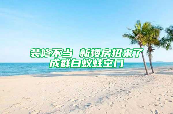 裝修不當(dāng) 新樓房招來了成群白蟻蛀空門
