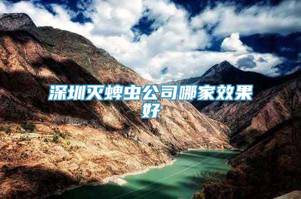 深圳滅蜱蟲公司哪家效果好