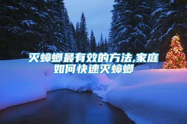 滅蟑螂最有效的方法,家庭如何快速滅蟑螂