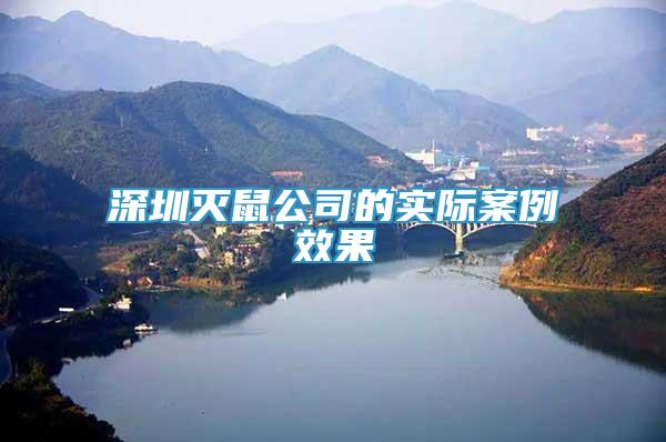 深圳滅鼠公司的實(shí)際案例效果
