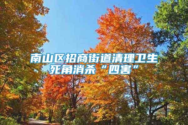 南山區(qū)招商街道清理衛(wèi)生死角消殺“四害”
