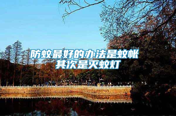 防蚊最好的辦法是蚊帳 其次是滅蚊燈