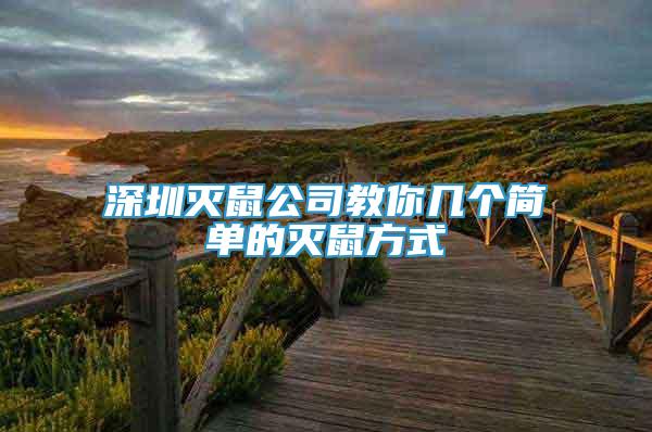 深圳滅鼠公司教你幾個簡單的滅鼠方式