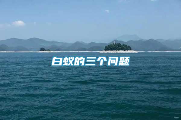 白蟻的三個問題