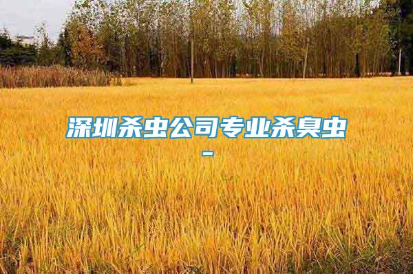 深圳殺蟲公司專業(yè)殺臭蟲-