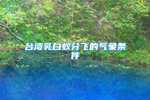 臺(tái)灣乳白蟻分飛的氣象條件