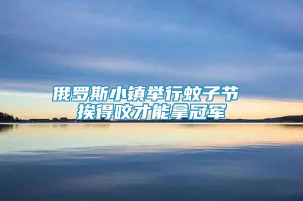 俄羅斯小鎮(zhèn)舉行蚊子節(jié) 挨得咬才能拿冠軍