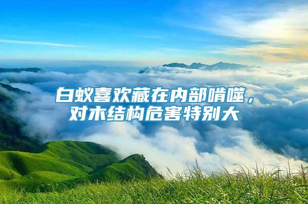 白蟻喜歡藏在內(nèi)部啃噬，對(duì)木結(jié)構(gòu)危害特別大