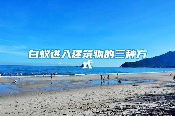 白蟻進(jìn)入建筑物的三種方式