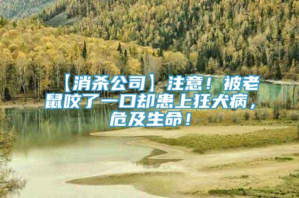 【消殺公司】注意！被老鼠咬了一口卻患上狂犬病，危及生命！