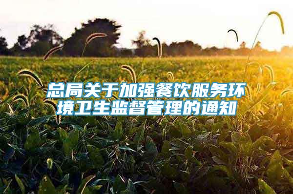 總局關(guān)于加強(qiáng)餐飲服務(wù)環(huán)境衛(wèi)生監(jiān)督管理的通知