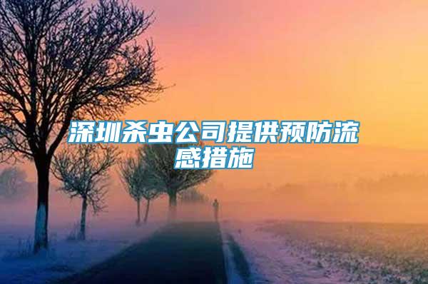 深圳殺蟲公司提供預(yù)防流感措施