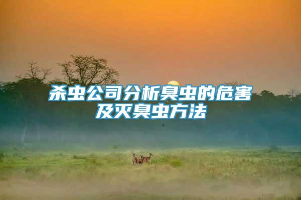 殺蟲(chóng)公司分析臭蟲(chóng)的危害及滅臭蟲(chóng)方法