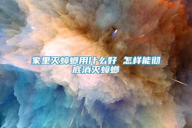家里滅蟑螂用什么好 怎樣能徹底消滅蟑螂