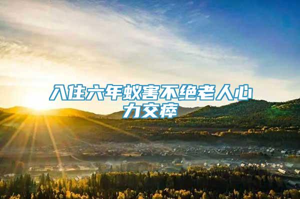 入住六年蟻害不絕老人心力交瘁
