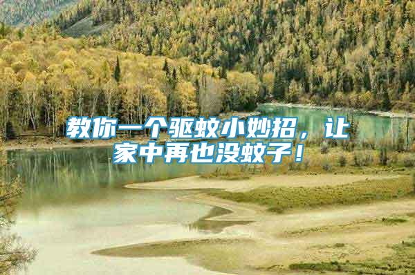 教你一個驅(qū)蚊小妙招，讓家中再也沒蚊子！