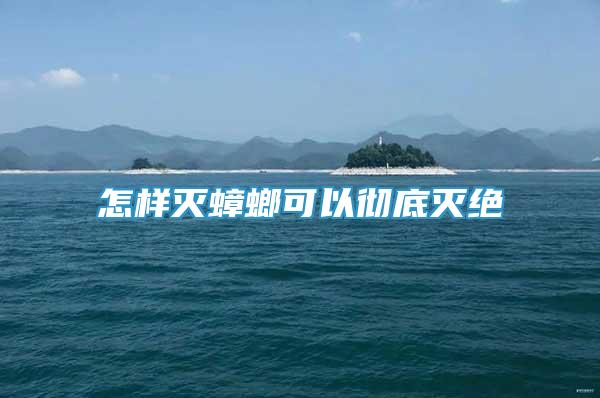 怎樣滅蟑螂可以徹底滅絕