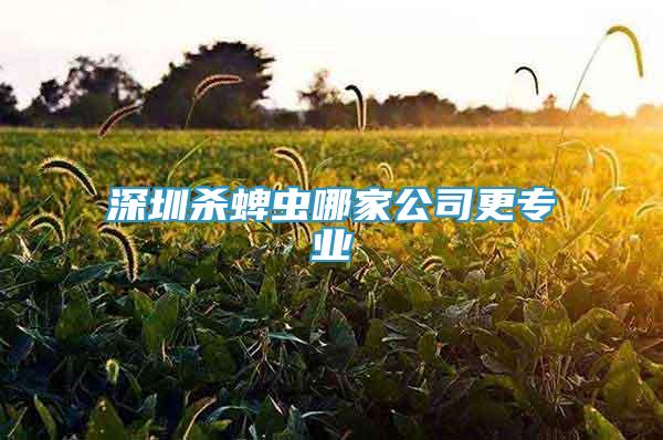 深圳殺蜱蟲(chóng)哪家公司更專業(yè)