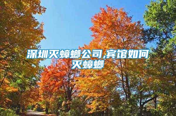 深圳滅蟑螂公司,賓館如何滅蟑螂