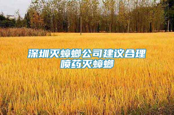 深圳滅蟑螂公司建議合理噴藥滅蟑螂