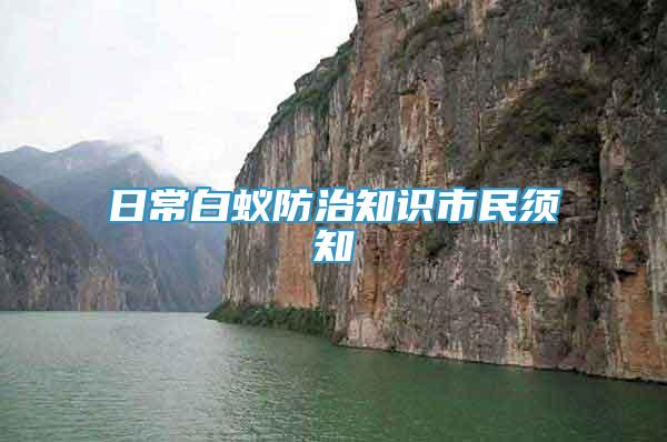日常白蟻防治知識(shí)市民須知