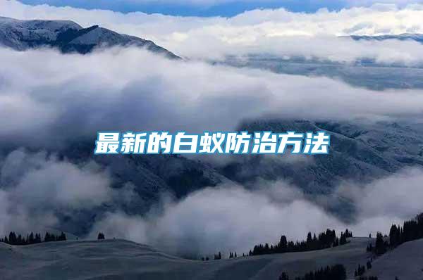 最新的白蟻防治方法