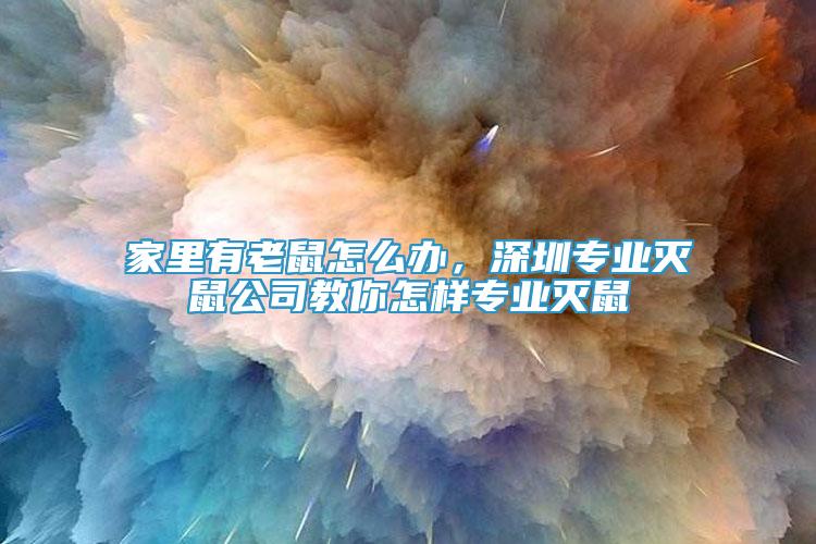 家里有老鼠怎么辦，深圳專業(yè)滅鼠公司教你怎樣專業(yè)滅鼠