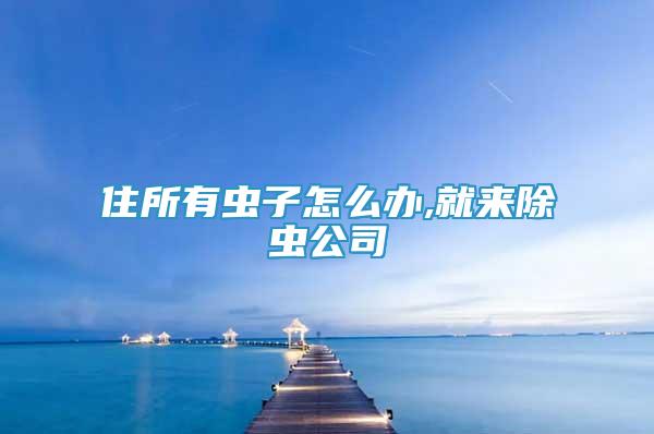 住所有蟲子怎么辦,就來除蟲公司