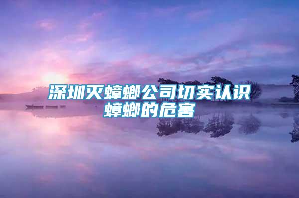 深圳滅蟑螂公司切實(shí)認(rèn)識蟑螂的危害