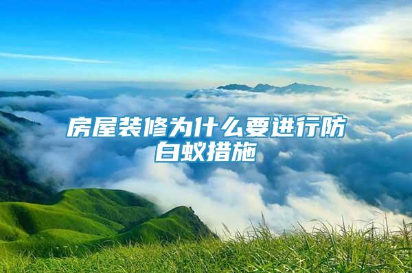 房屋裝修為什么要進行防白蟻措施