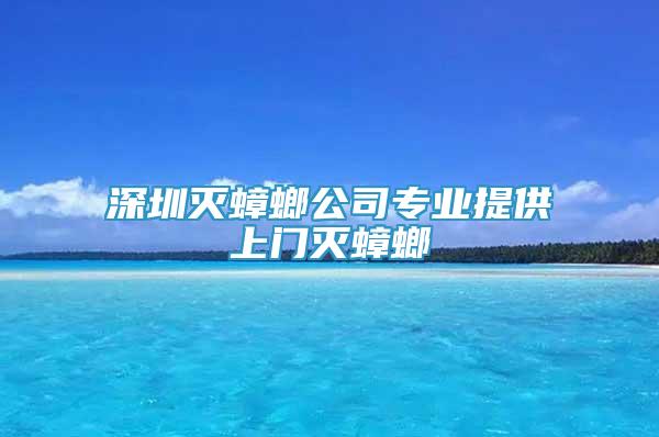 深圳滅蟑螂公司專業(yè)提供上門滅蟑螂