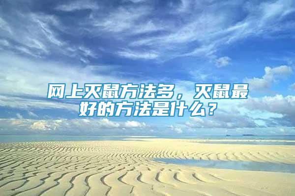 網(wǎng)上滅鼠方法多，滅鼠最好的方法是什么？