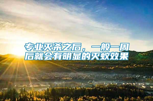 專業(yè)滅殺之后，一般一周后就會有明顯的滅蟻效果