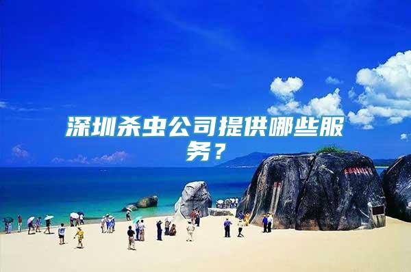 深圳殺蟲公司提供哪些服務(wù)？