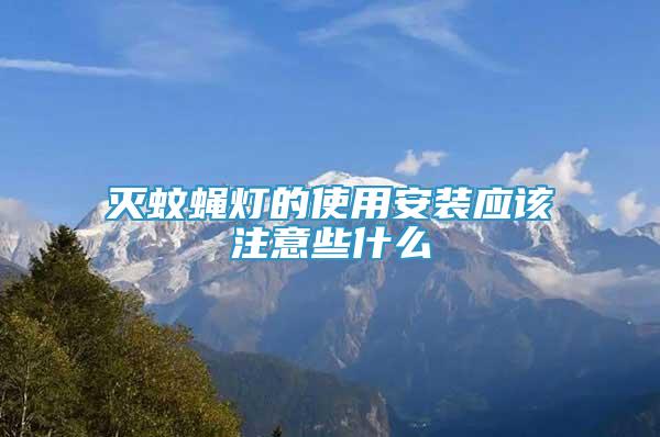 滅蚊蠅燈的使用安裝應(yīng)該注意些什么