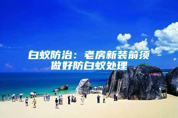 白蟻防治：老房新裝前須做好防白蟻處理