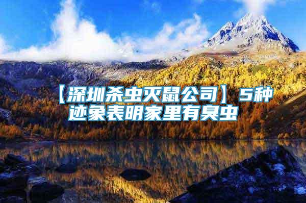 【深圳殺蟲滅鼠公司】5種跡象表明家里有臭蟲