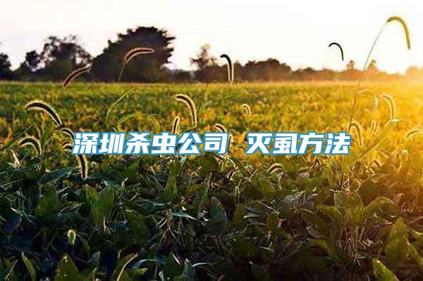 深圳殺蟲公司 滅虱方法
